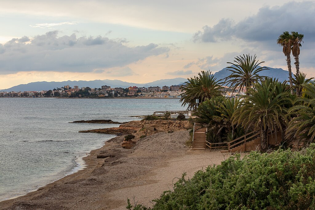 Playa de la Raja in Puerto de Mazarrón, Mazarrón, Murcia, Spain